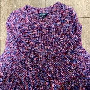 ModCloth multi purple chunky knit sweater plus size 1x